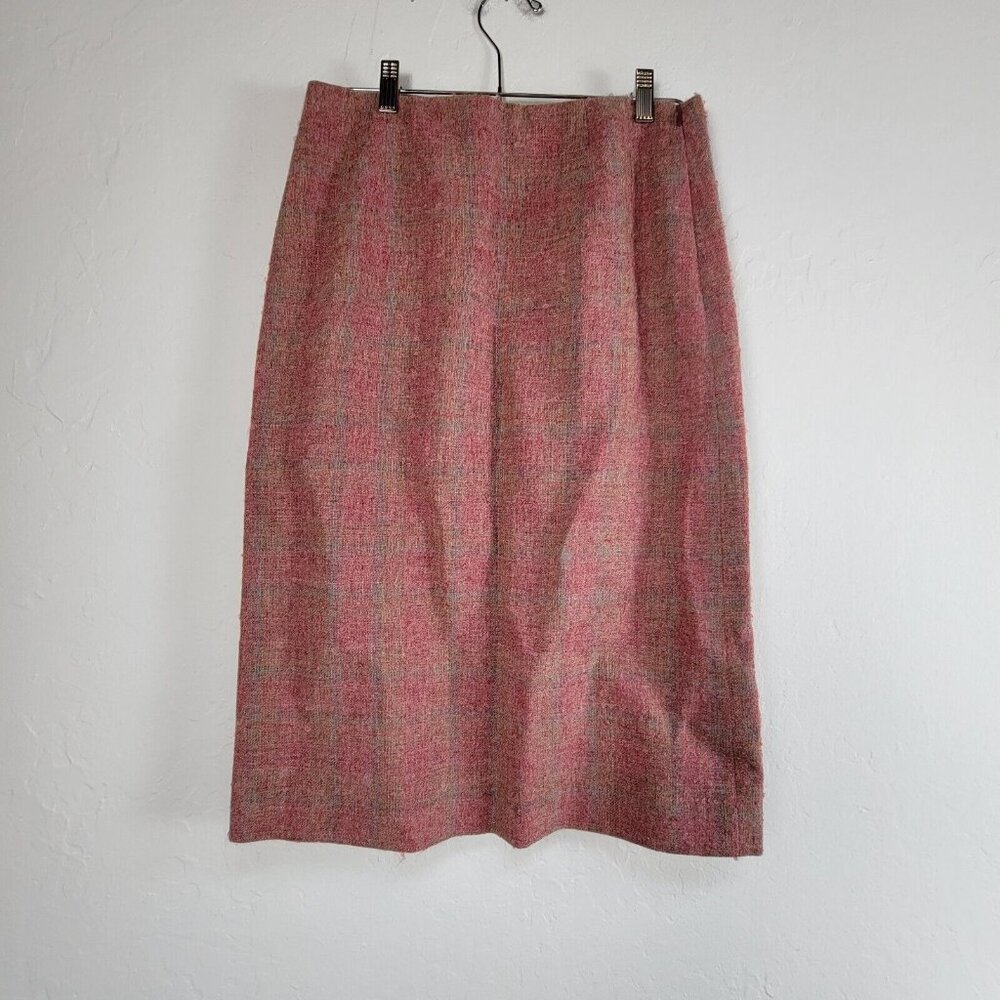 1960s Edinburgh House of Sarasota by Andrew Stewart Pirnspun Tweed Plaid Skirt